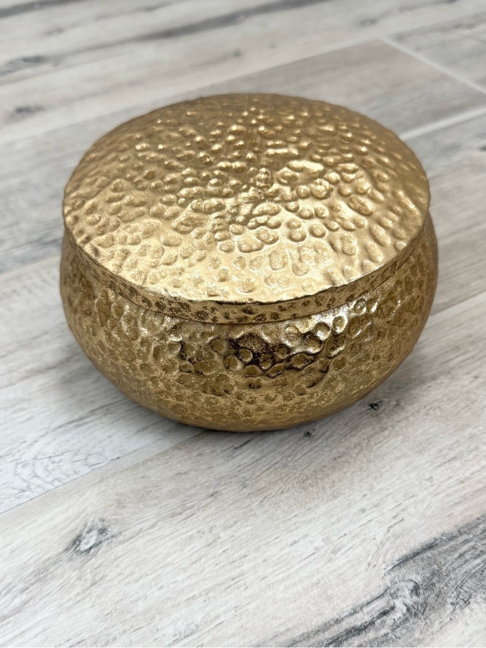 Gold Pebble Textured Decorative Keepsake Box